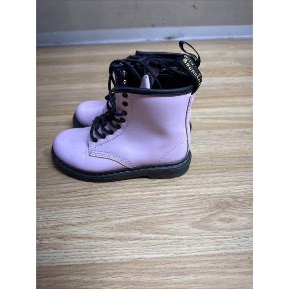Dr. Martens Other - Dr. Martens 1460 T Combat Lace-Up Boots Pale Pink Patent Kids Toddler Size 10